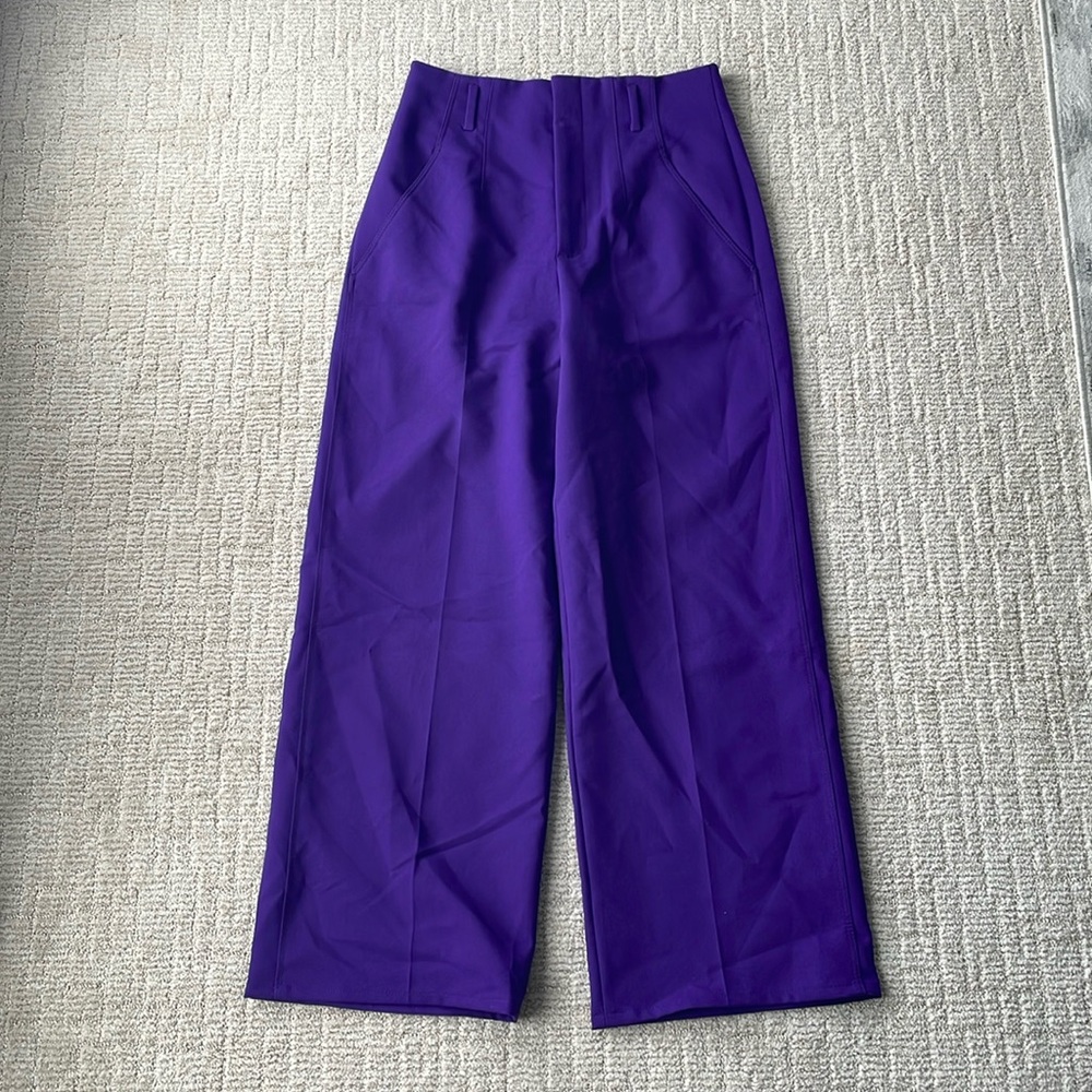 Zara Purple Wide Leg Pants